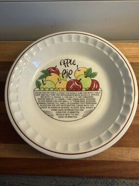Hankook Apple Pie Baking Dish Pie Recipe Vintage